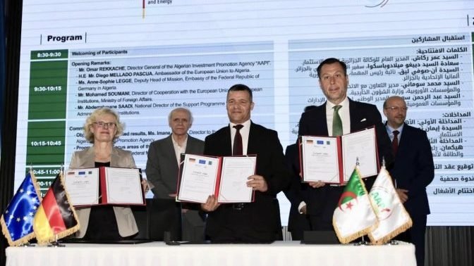 Algerian Investment Promotion Agency (AAPI) twinning program launch with German Ministry of Economy and Energy at Exhibiti...